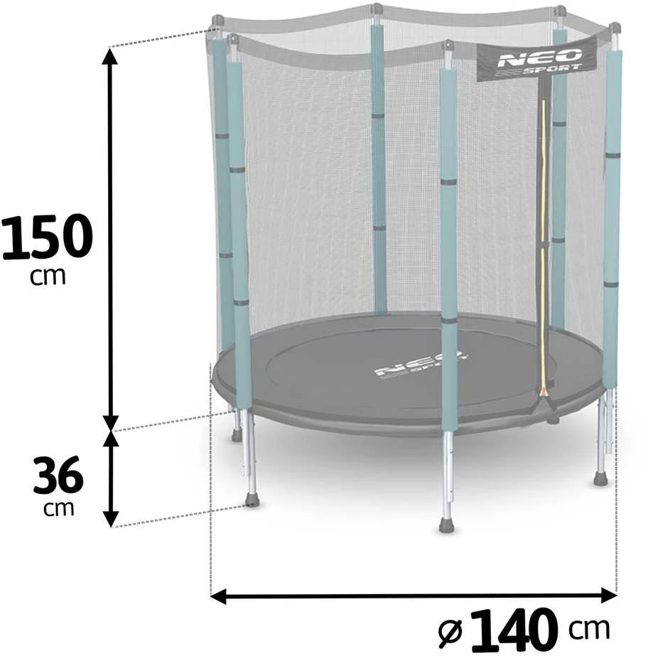 Vaikiškas sodo batutas 140 cm 4,5 pėdų Neo-Sport