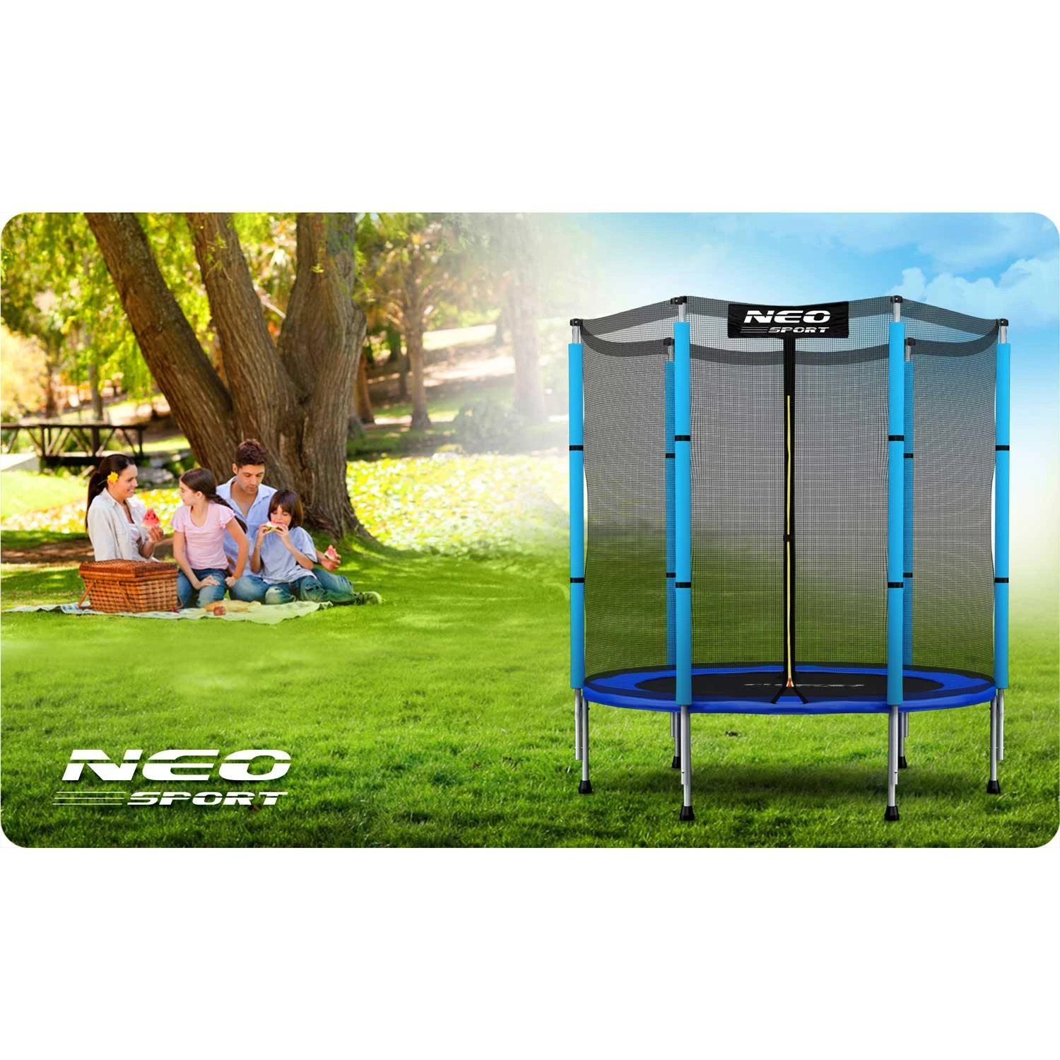 Sodo batutas Neo-Sport NS-04Z200F su išorinės akies 4,5 FT 140 cm