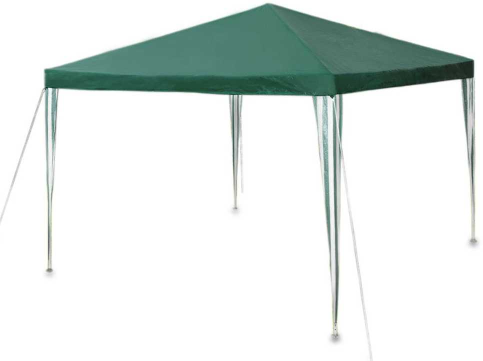 Sodo paviljonas su 3 sienomis, 3 x 3 m, žalias, Plonos