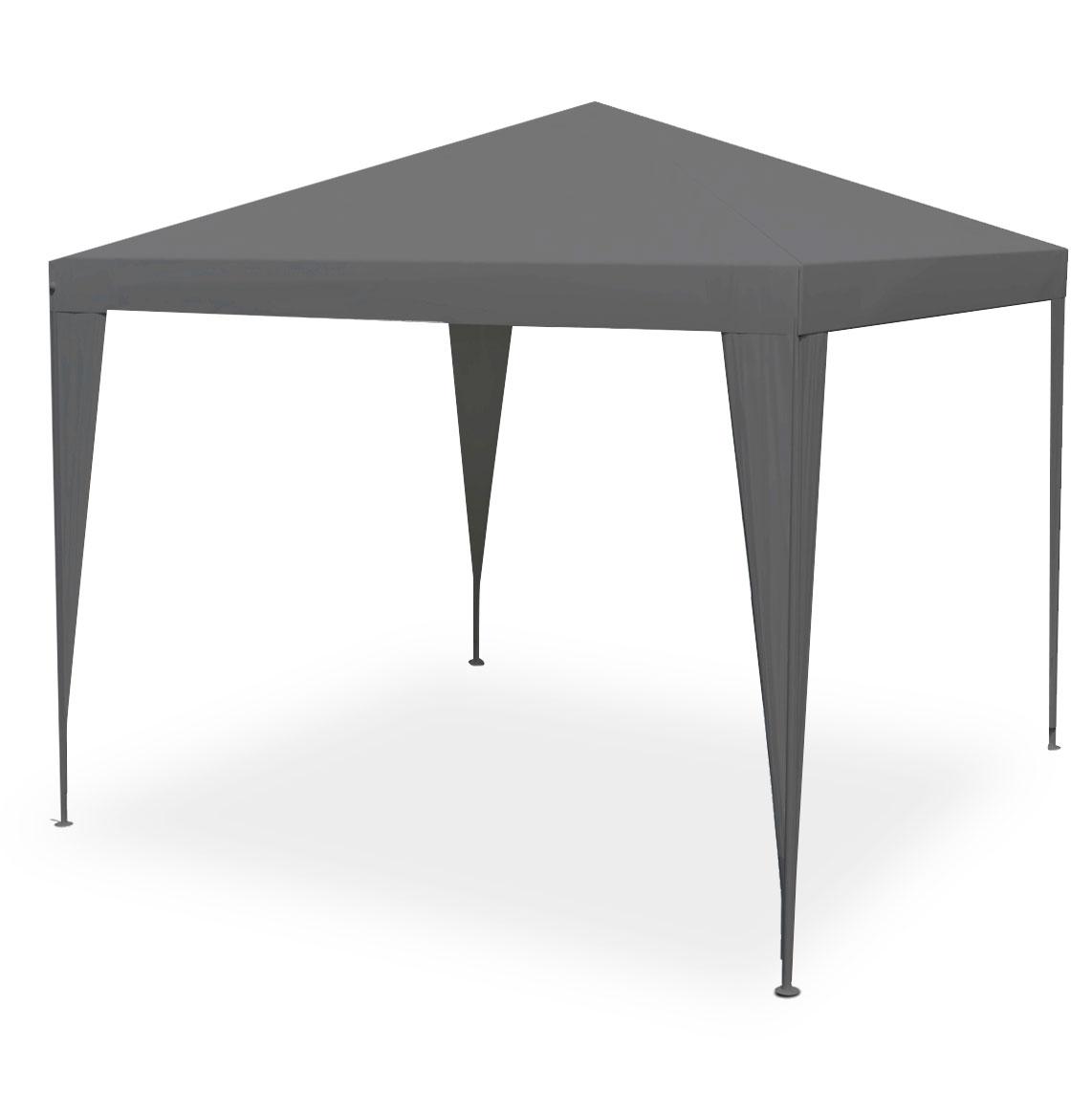 Sodo paviljonas su 4 sienomis, 3 x 3 m, pilkas, Plonos