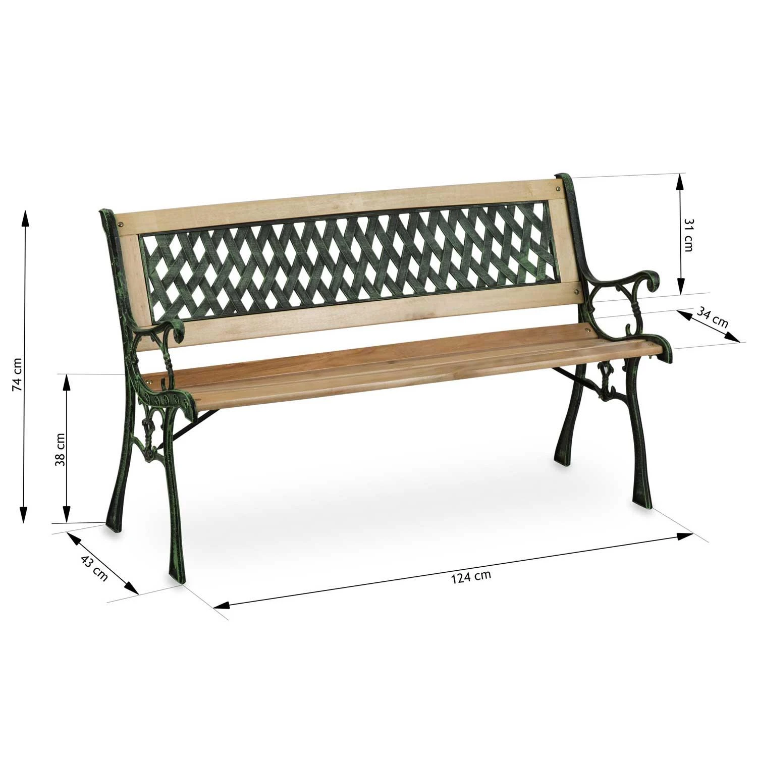 Sodo suolas su atlošu 124 x 74 x 43 cm Sofotel Fusio