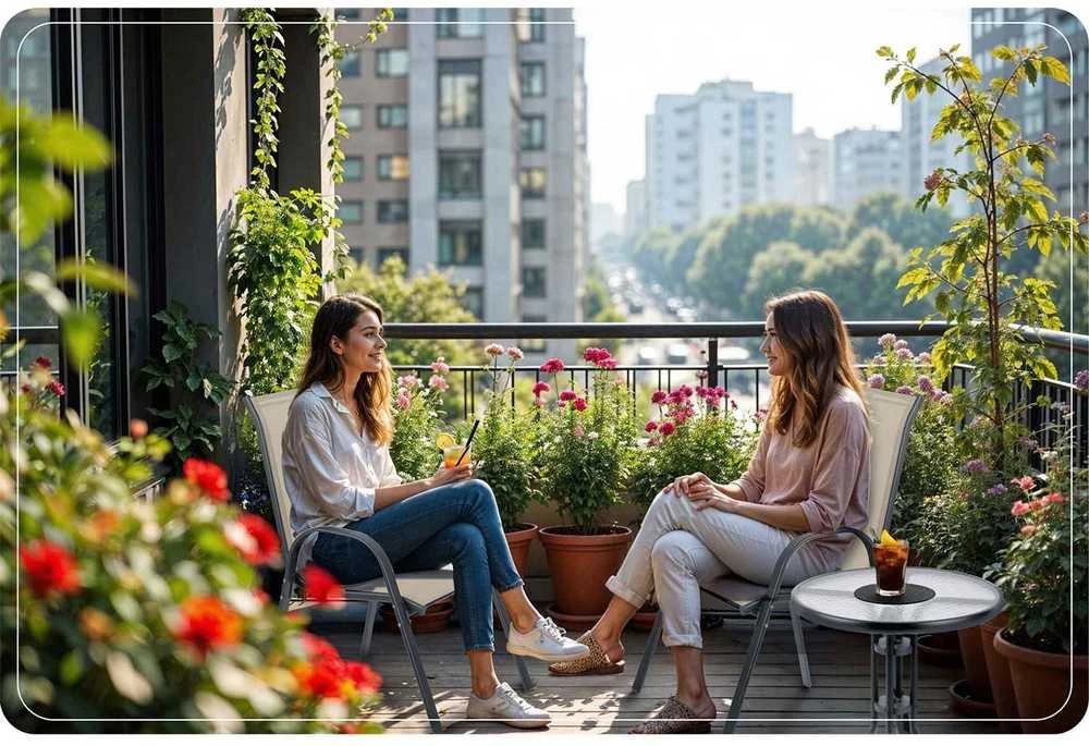 Stilingos lauko kėdės terasai balkonui smėlio spalvos 4 vnt. rinkinys Sofotel