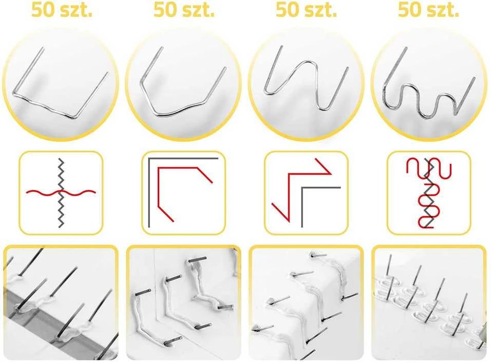 Plastiko suvirinimo aparatas 50 W su 800 segtukų Humberg HM-292
