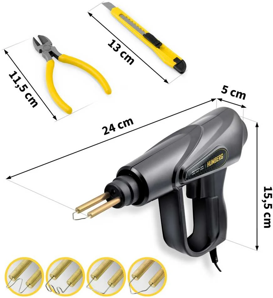 Plastiko suvirinimo aparatas Humberg HM-293, 70 W + 800 segtukų
