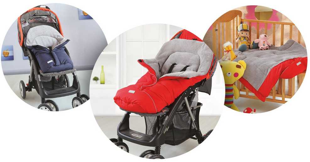 Miegmaišis vežimėliui, rogutėms 96 x 45 cm Ricokids Drimi raudonas