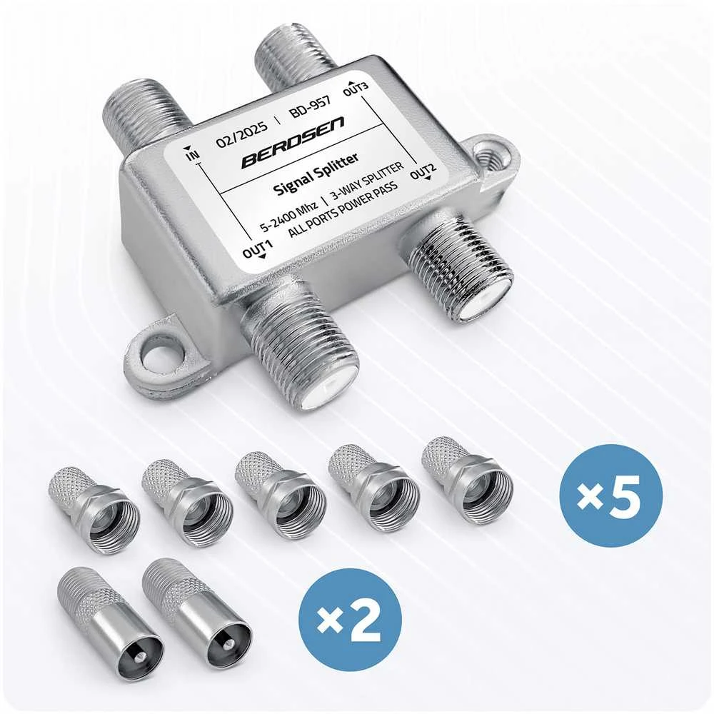 Pasyvus antenos skirstytuvas, 3 įėjimai, 5–2400 MHz, Berdsen BD-957