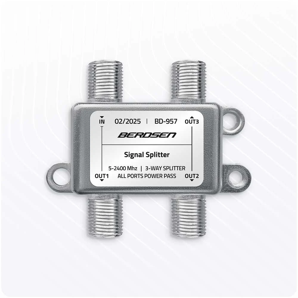 Pasyvus antenos skirstytuvas, 3 įėjimai, 5–2400 MHz, Berdsen BD-957