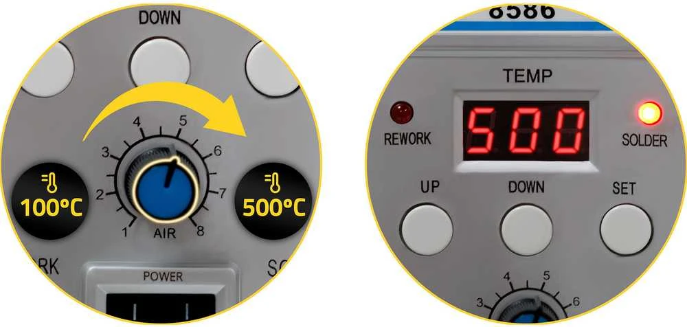 Humberg Karšto Oro Litavimo Stotelė, 700W Karšto Oro Perdirbimo Stotelė, 60W Litavimo Stotelė, SMD Remonto Stotelė, PCB Perdirbimo Stotelė
