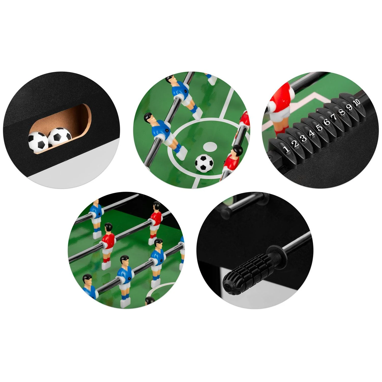 Neo-Sport Neosport juodas futboliuko stalas 118x61x79 cm NS-805