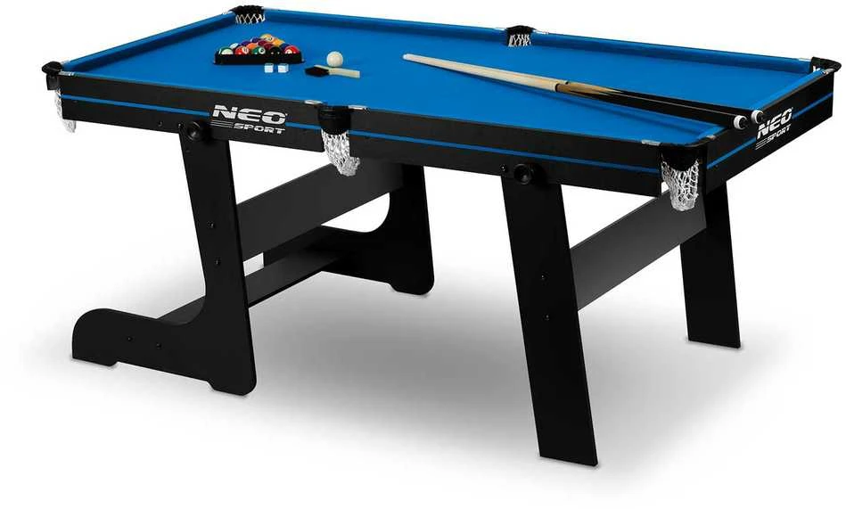 Neo-Sport NS-808 mėlynas biliardo stalas su lazdomis
