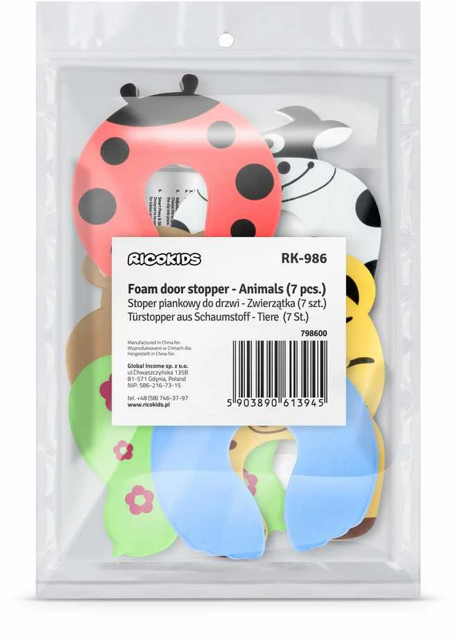 Ricokids 798600 durų kamštis 7 vnt gyvūnai