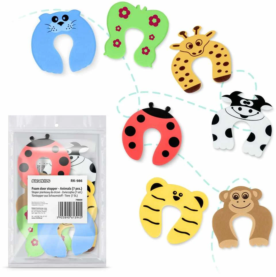 Ricokids 798600 durų kamštis 7 vnt gyvūnai