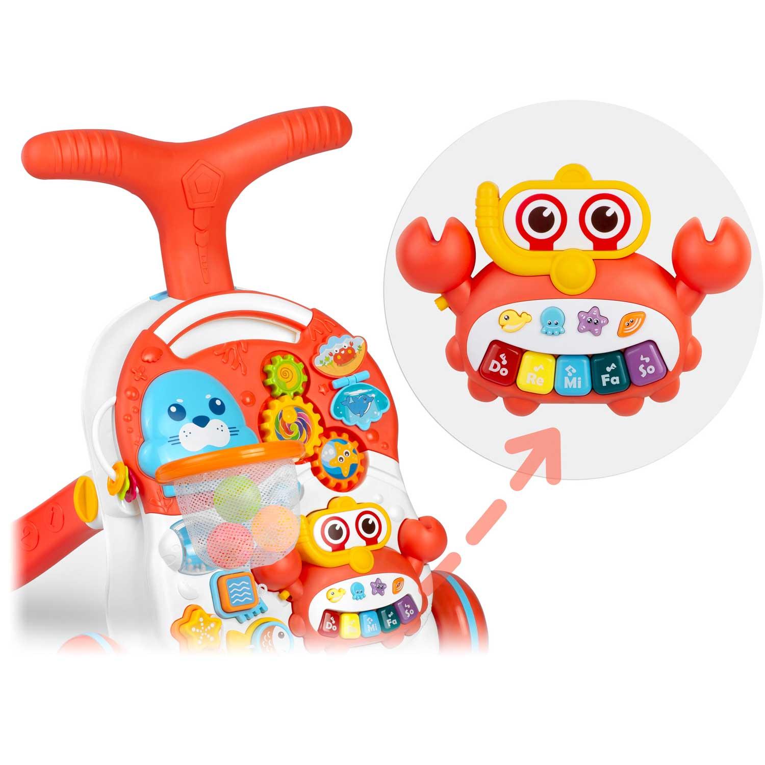 Ricokids Vaikiškas edukacinis staliukas 2in1 RK-810 baltai raudonas