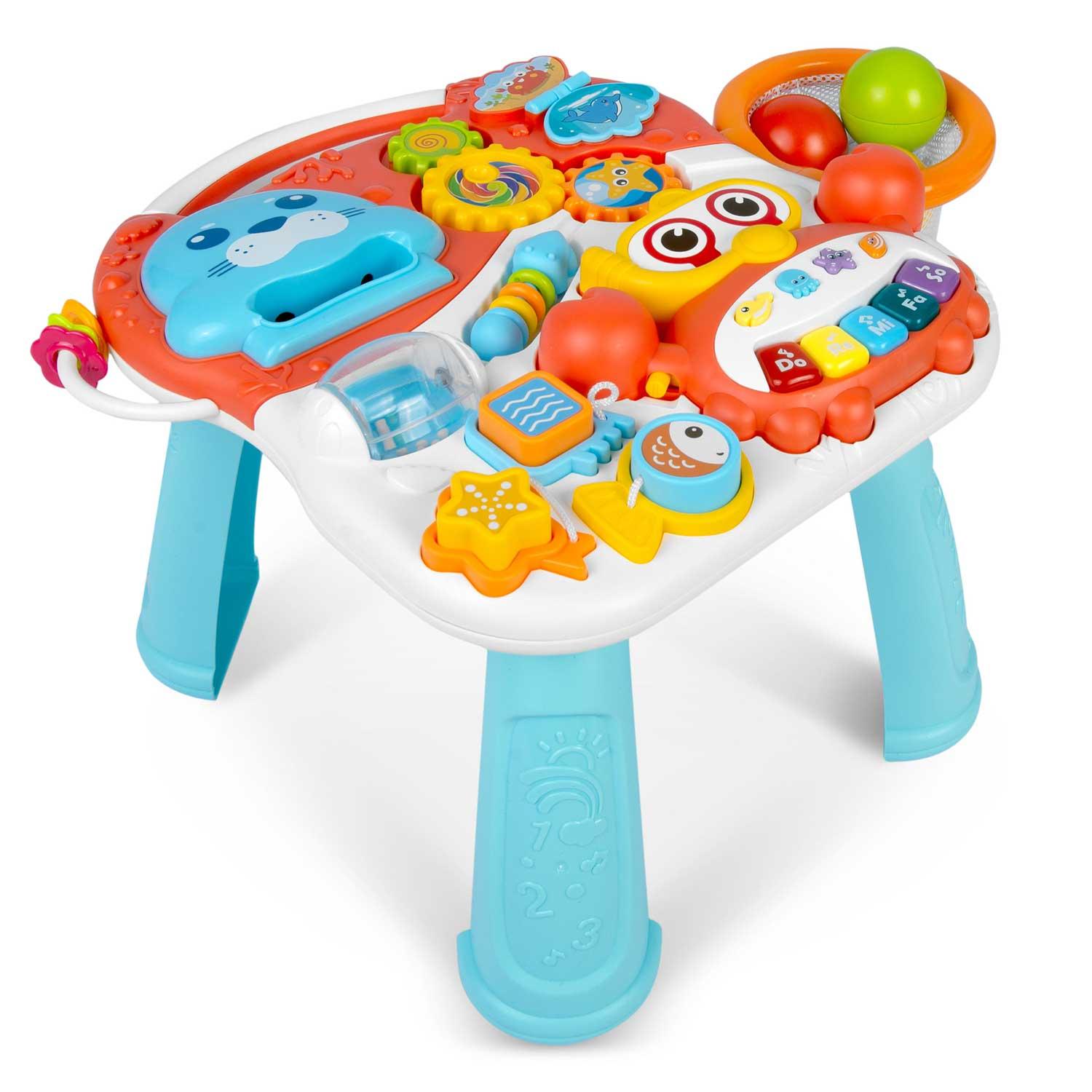 Ricokids Vaikiškas edukacinis staliukas 2in1 RK-810 baltai raudonas