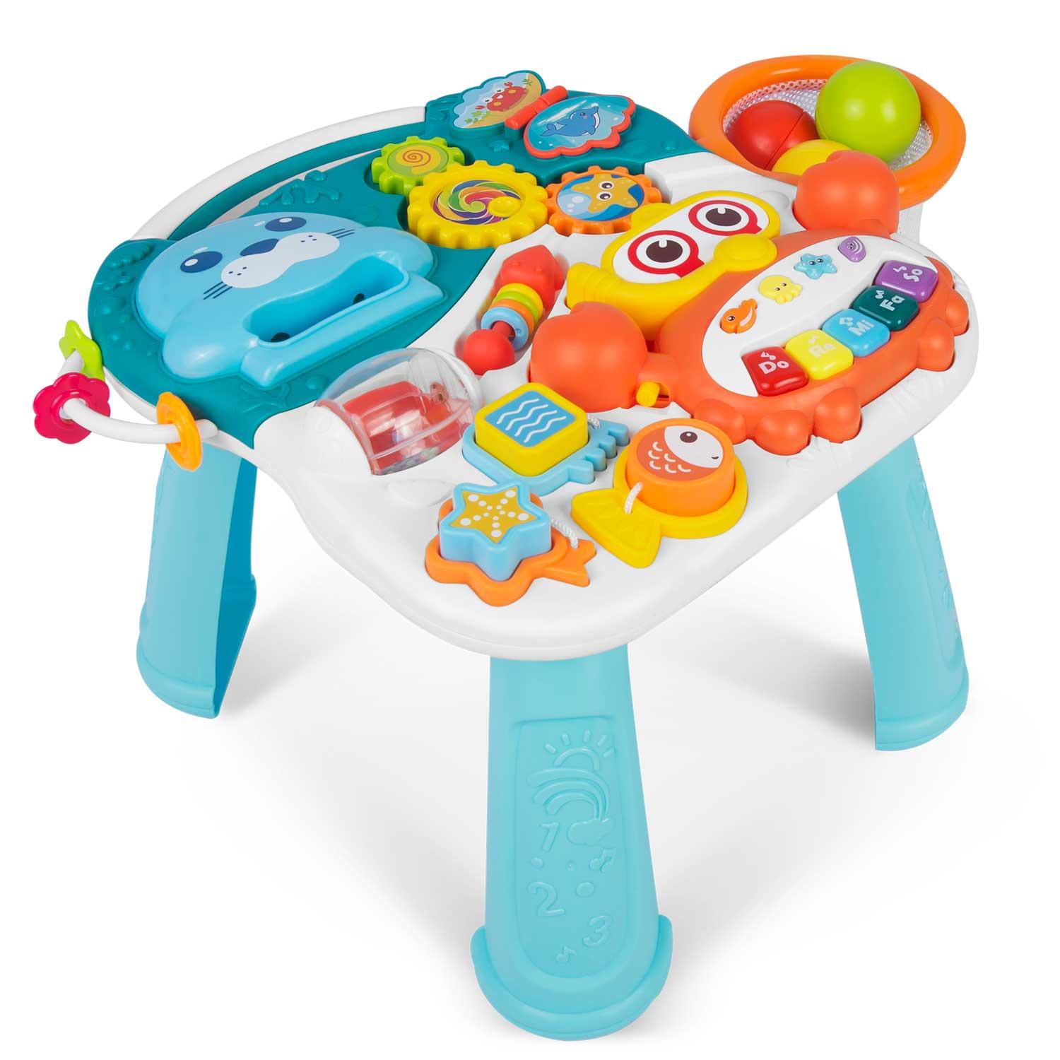 Ricokids Vaikiškas edukacinis staliukas 3in1 RK-810 baltai mėlynas