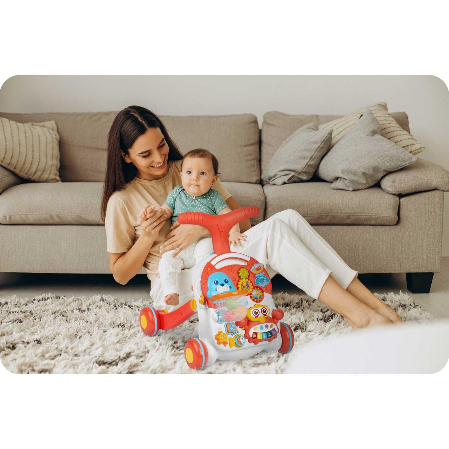 Ricokids Vaikiškas edukacinis staliukas 2in1 RK-810 baltai raudonas