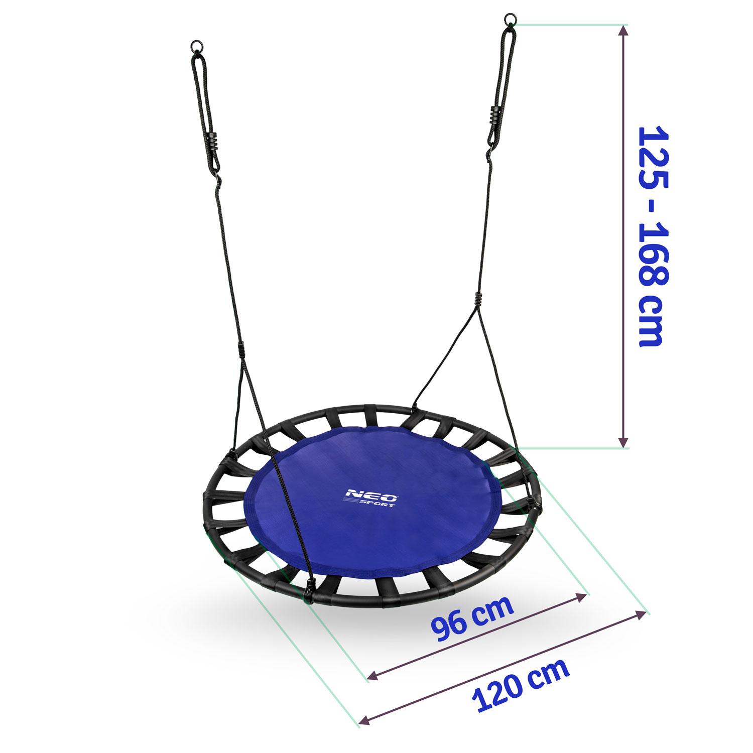 Neo-Sport Sūpynės gandro lizdui SWINGO XXL 120 cm mėlynos