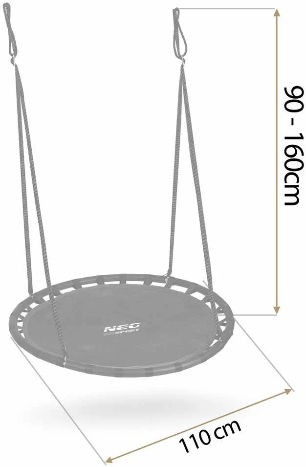 Neo-Sport SPORT Vaikiškos swingo sūpynės, Gandro lizdas, 110 cm
