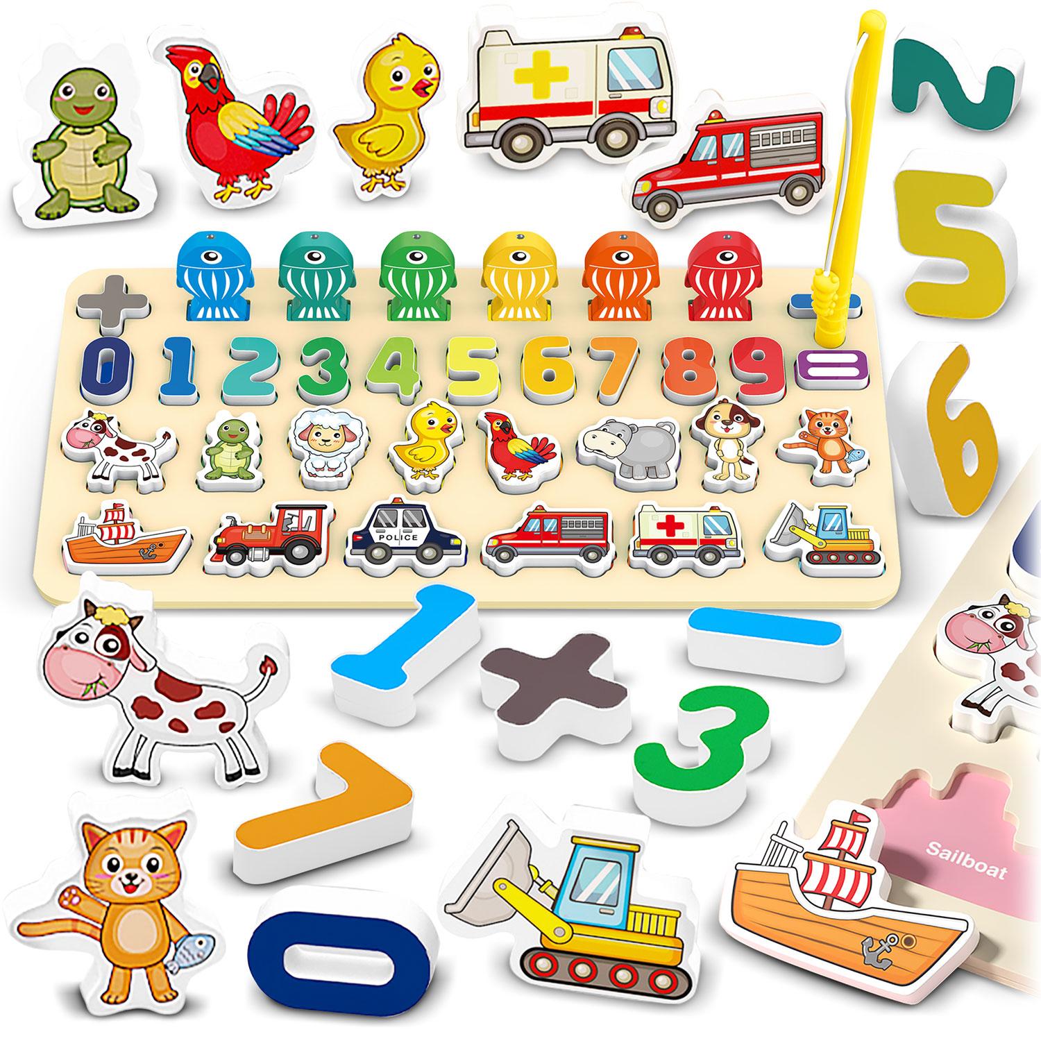 „Ricokids 781400“ edukacinė lenta su skaičiais, gyvūnais ir transporto priemonėmis