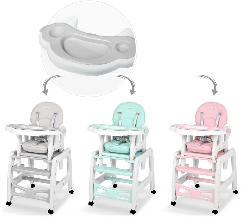 Sinco Ricokids maitinimo kėdutės padėklas - pilkas