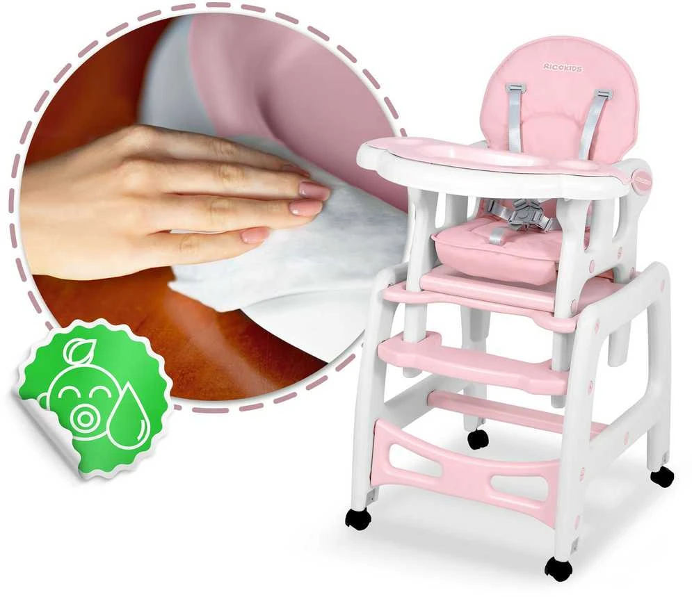 Sinco Ricokids maitinimo kėdutės padėklas - rožinis