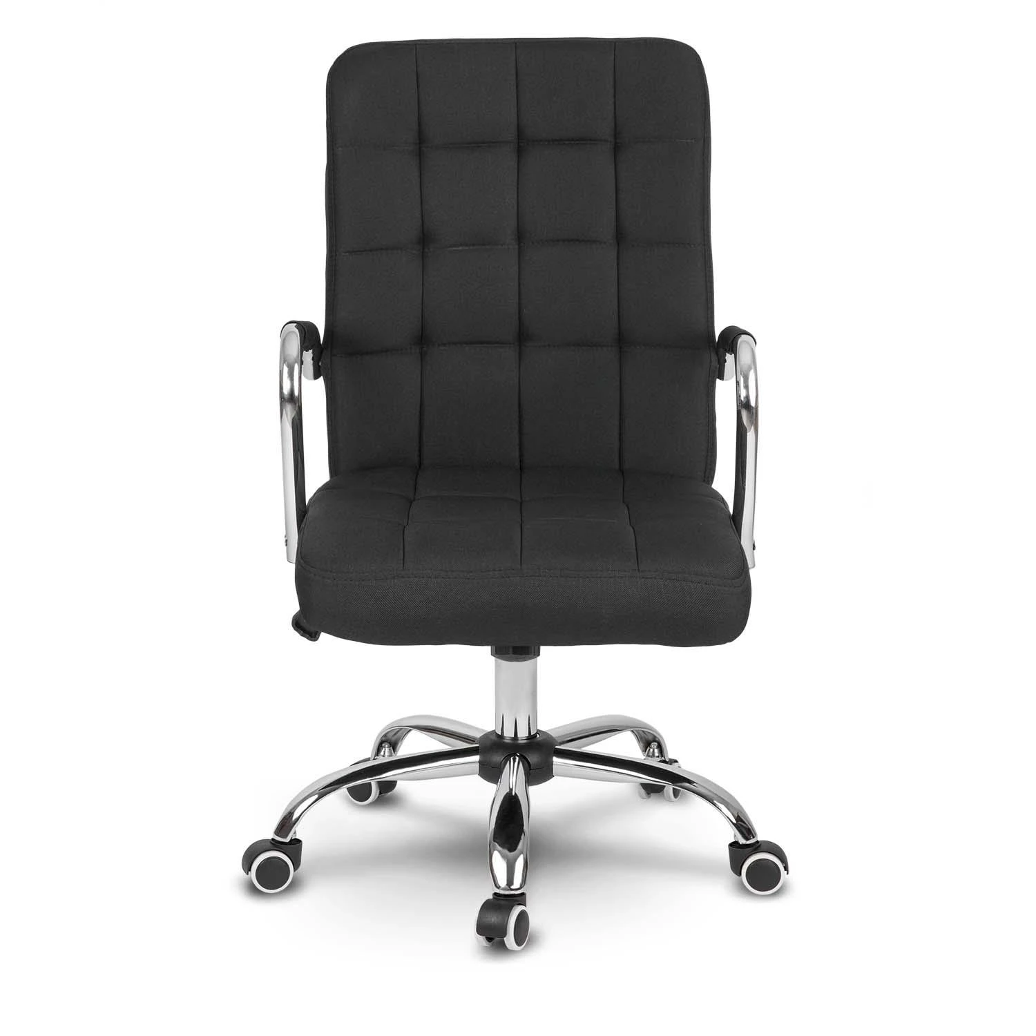Sofotel Juoda audinio biuro kėdė, ergonomiškas dizainas, reguliuojamas aukštis, namams ir biurui, patogi užduočių kėdė, vadovo kėdė