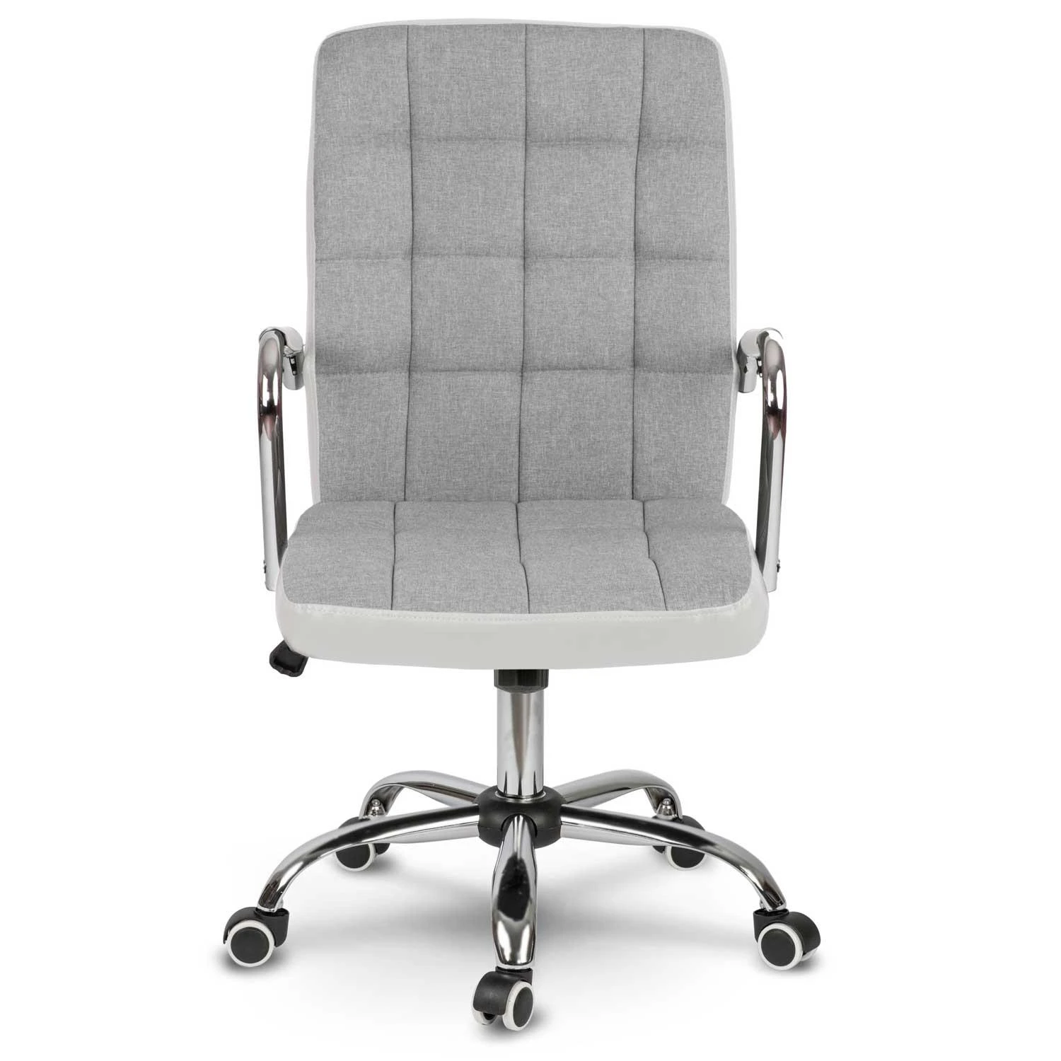 Sofotel Audininė biuro kėdė, pilka ir balta, reguliuojamo aukščio, pasvirimo funkcija, ergonomiškas atlošas, patogi biuro kėdė