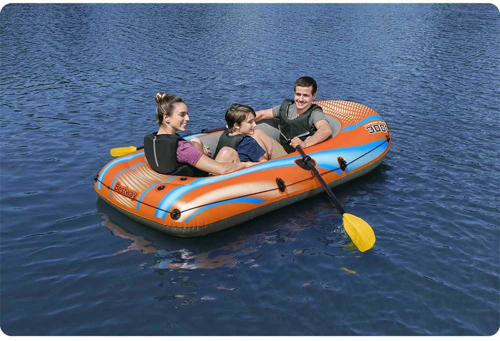 Bestway pripučiamų plaustų rinkinys Kondor Elite 3000 suklijomis ir pompa 61145