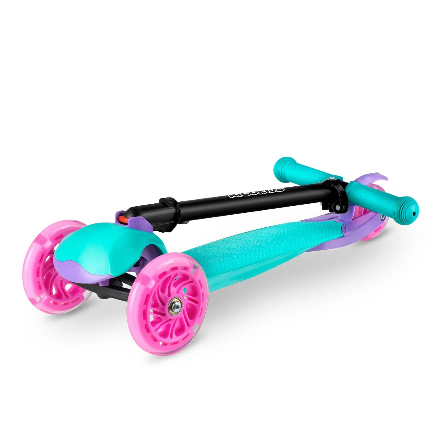 Triratis paspirtukas Ricokids Loco - turkio-rožinės spalvos