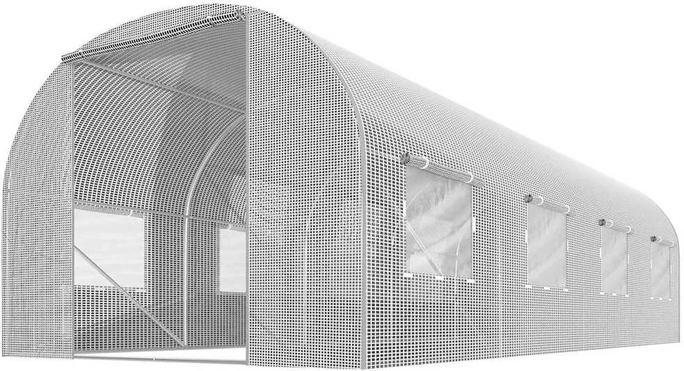 Šiltnamis 2 x 4,5 m (9 m2) baltas Plonos