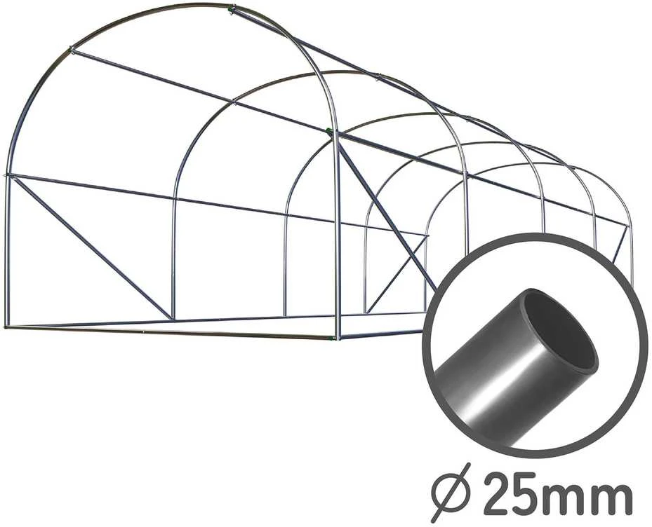Šiltnamis 2,5 x 4 m (10 m2) Plonos