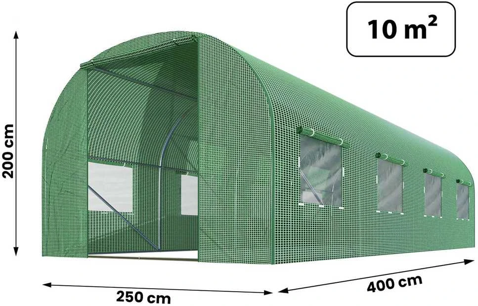 Šiltnamis 2,5 x 4 m (10 m2) Plonos
