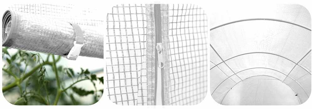 Tunel sodo 3 x 6 m (18m2) balta Plonos