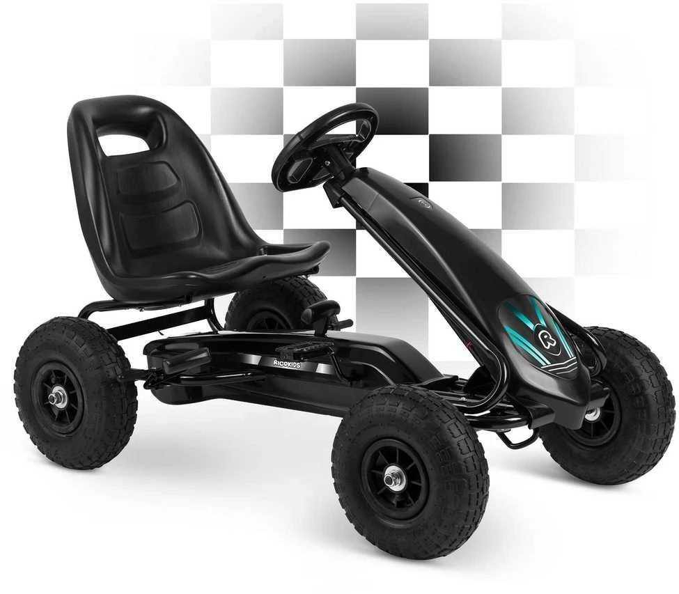 Vaikiškas pedalinis gokartas RK-590 juodas