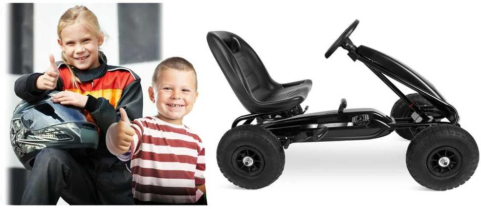 Vaikiškas pedalinis gokartas RK-590 juodas