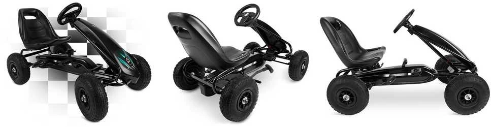 Vaikiškas pedalinis gokartas RK-590 juodas