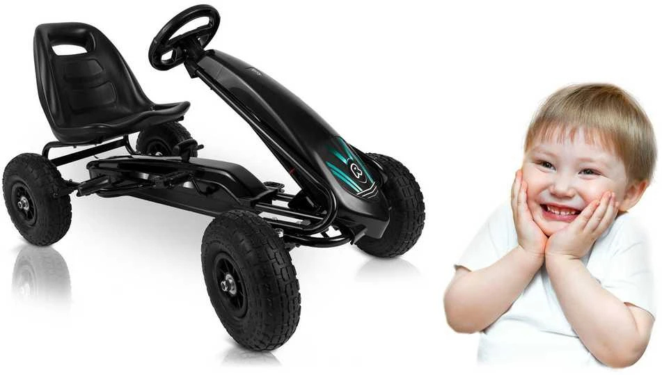 Vaikiškas pedalinis gokartas RK-590 juodas