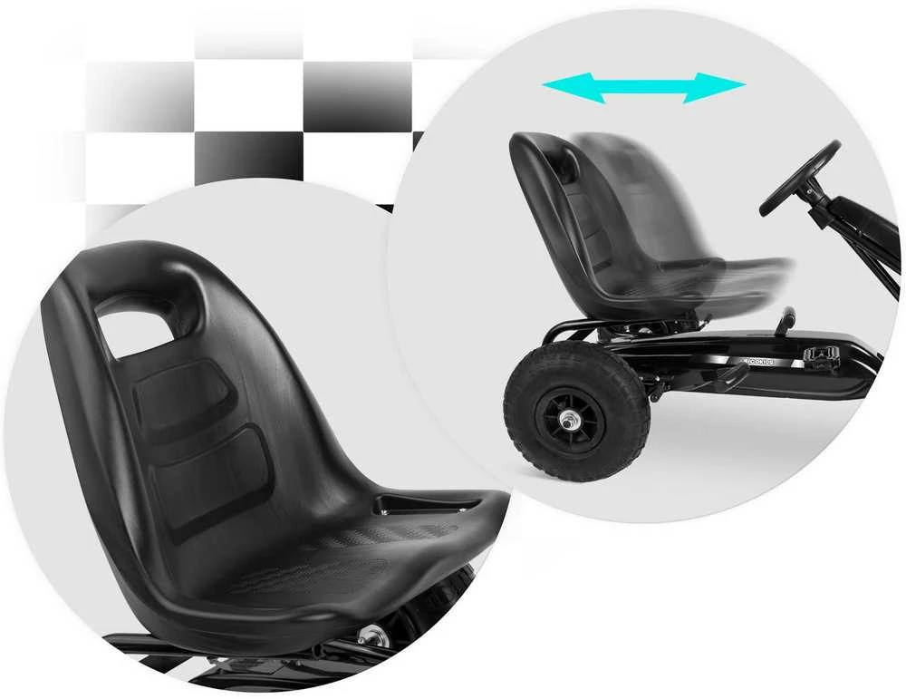 Vaikiškas pedalinis gokartas RK-590 juodas