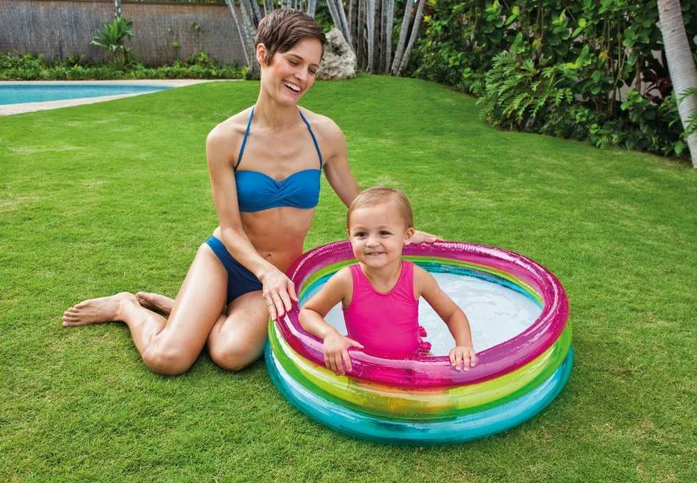 Baseinas pripučiamas INTEX Rainbow Baby Pool 86x25cm