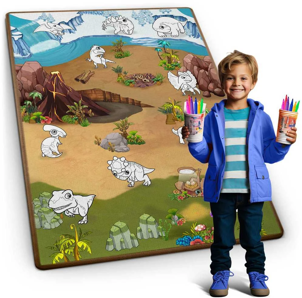 Ricokids RK-344 putplasčio kilimėlis spalvinimui, susuktas, 120 x 90 x 0,3 cm
