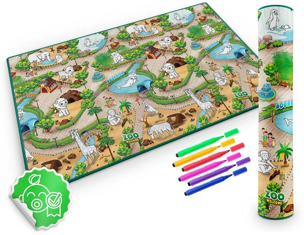 Ricokids RK-343 sulankstoma putų piešimo lenta 200 x 120 x 0,3 cm