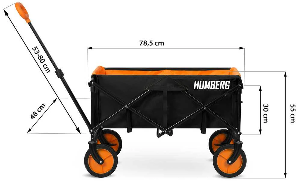 Humberg HM-513 sulankstomas 100 l transportavimo vežimėlis