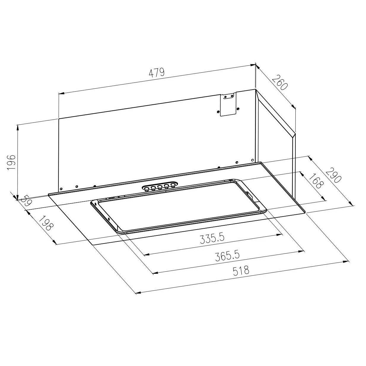 Berdsen Virtuvinis gartraukis po spintele 52 cm baltas BE-52A