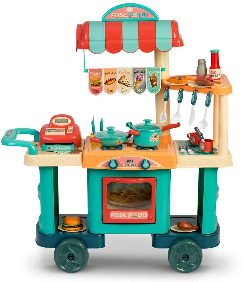 Ricokids 773000 vaikiška virtuvė ant ratukų