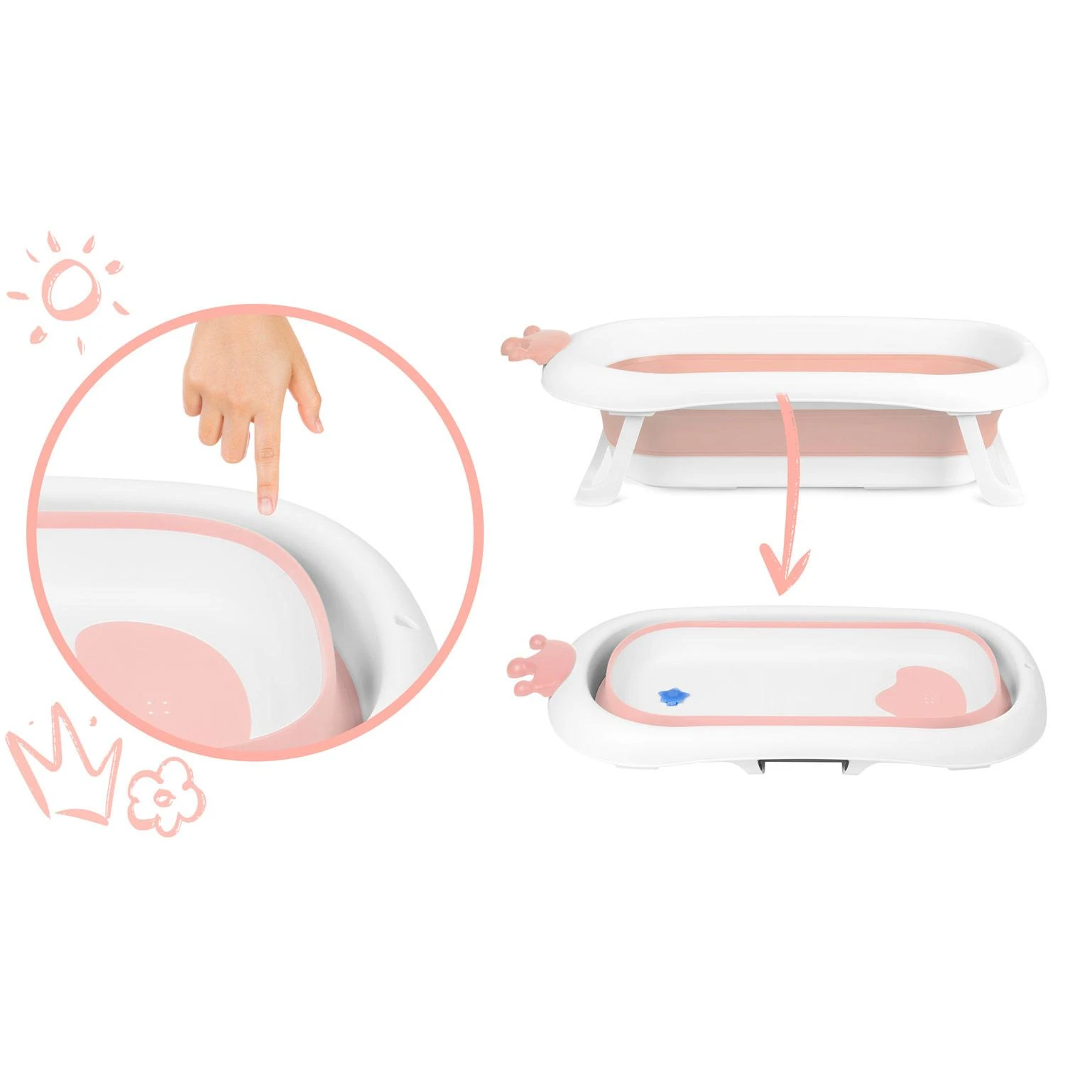 Sulankstoma kūdikio vonelė su pagalvėle, Ricokids