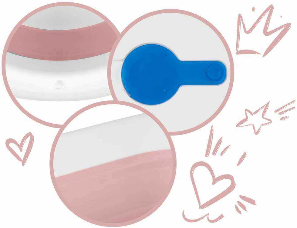 Sulankstoma kūdikių vonelė su termometru ir įdėklu, Ricokids