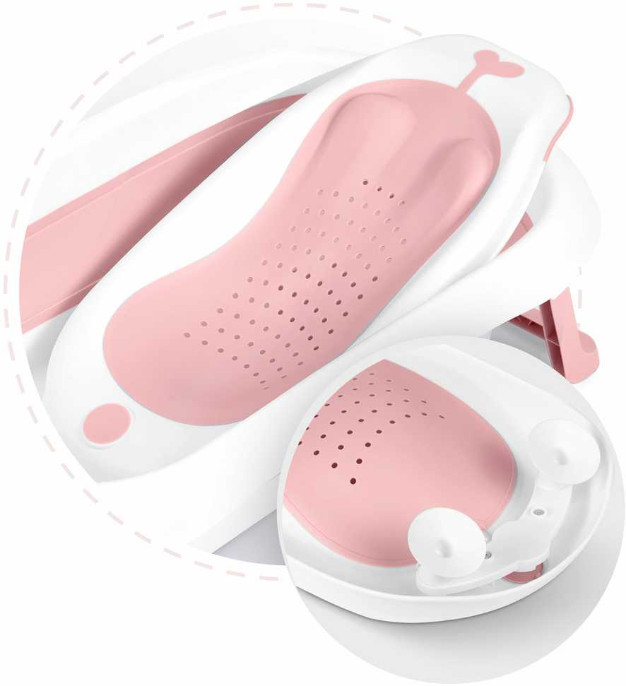 Sulankstoma kūdikių vonelė su termometru ir įdėklu, Ricokids