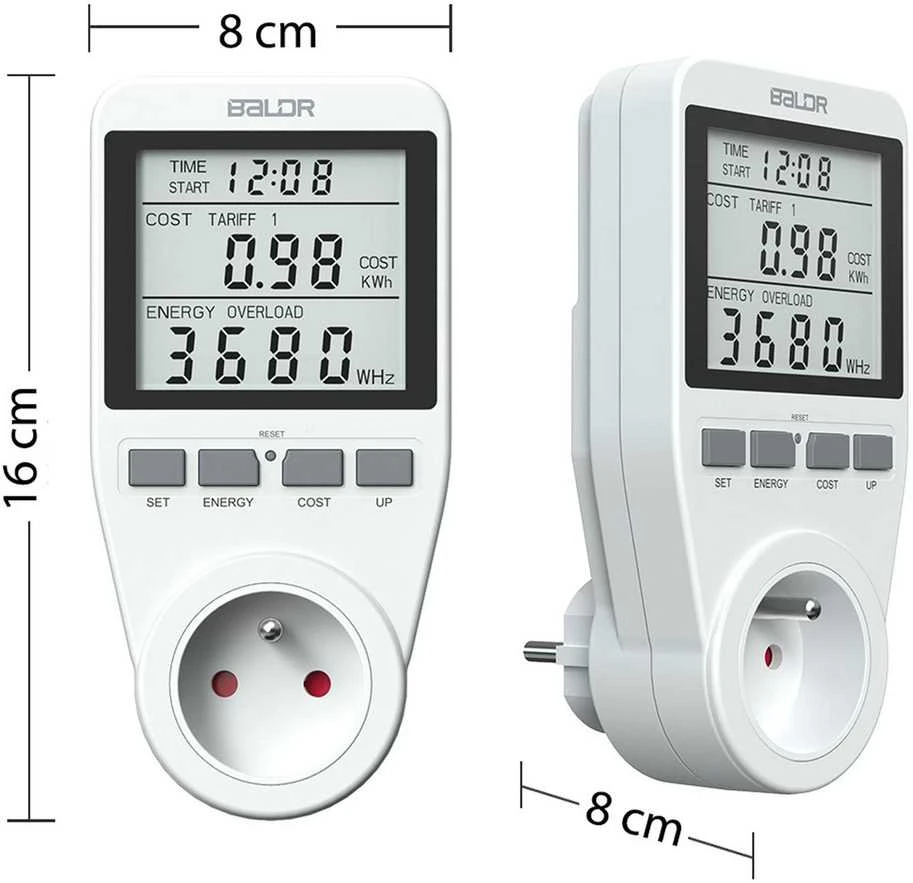 Berdsen Baldr BD-990 vienfazis vatmetras, baltas