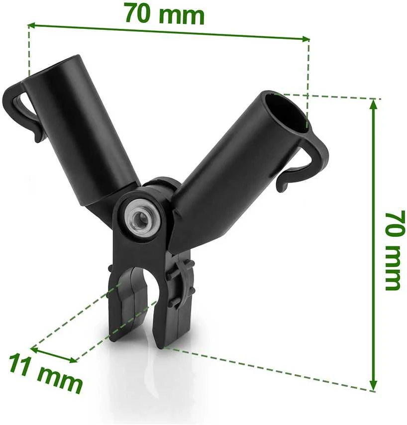 11 mm A tipo polių jungtys pomidorų augalams Plonos PL-941 juodos 4 vnt.