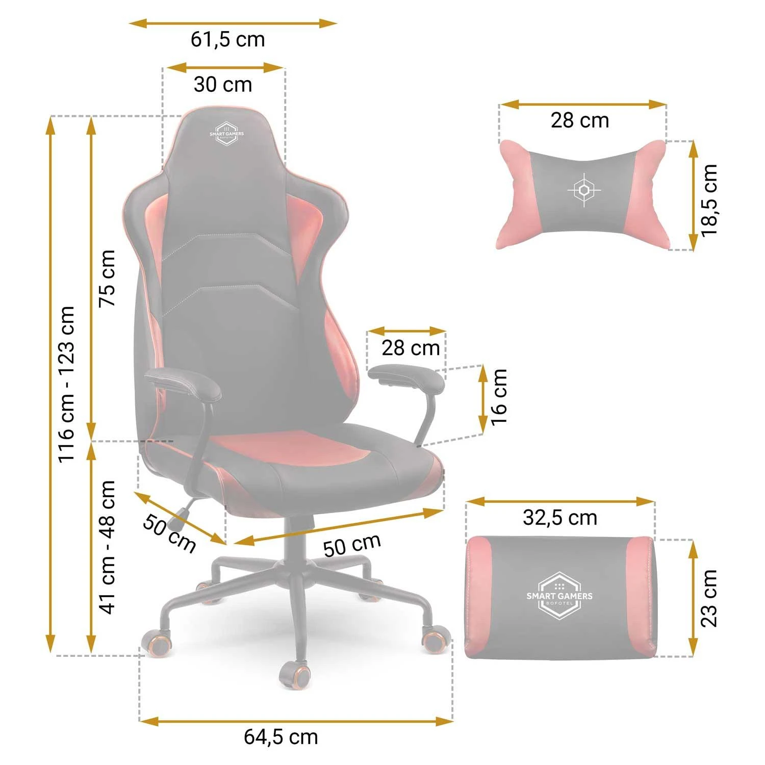 Sofotel Žaidimų kėdė, ergonomiška biuro kėdė, patogi kompiuterio kėdė, raudona žaidimų sėdynė, reguliuojamo aukščio kėdė
